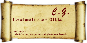 Czechmeiszter Gitta névjegykártya